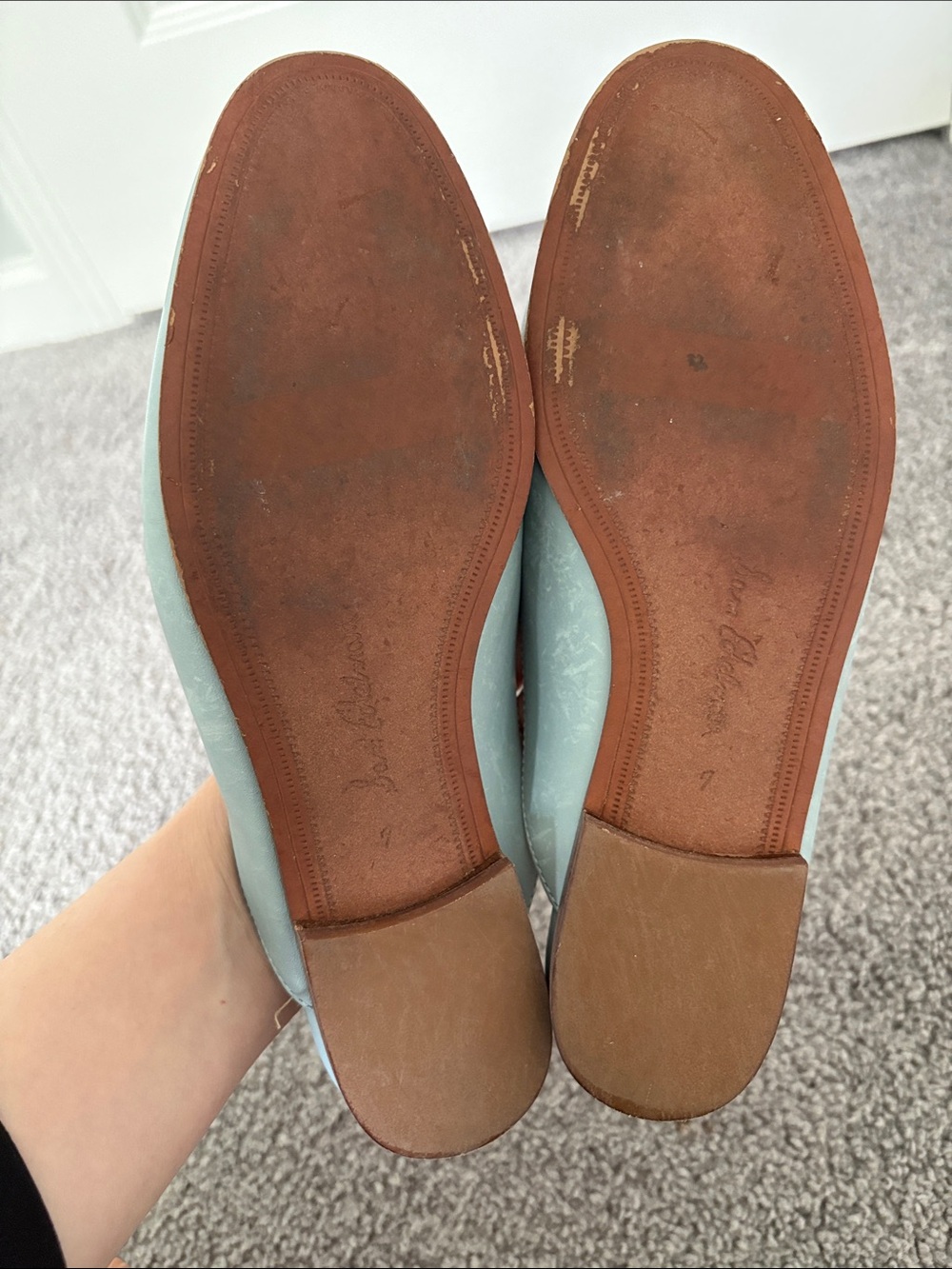 Sam Edelman Linnie Women's Robin Egg Blue Fray Mule - Picture 4 of 7